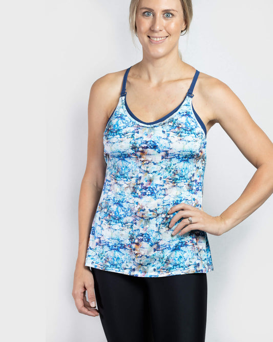 Hannah Breastfeeding Yoga Top Navy - mammojo lactivewear