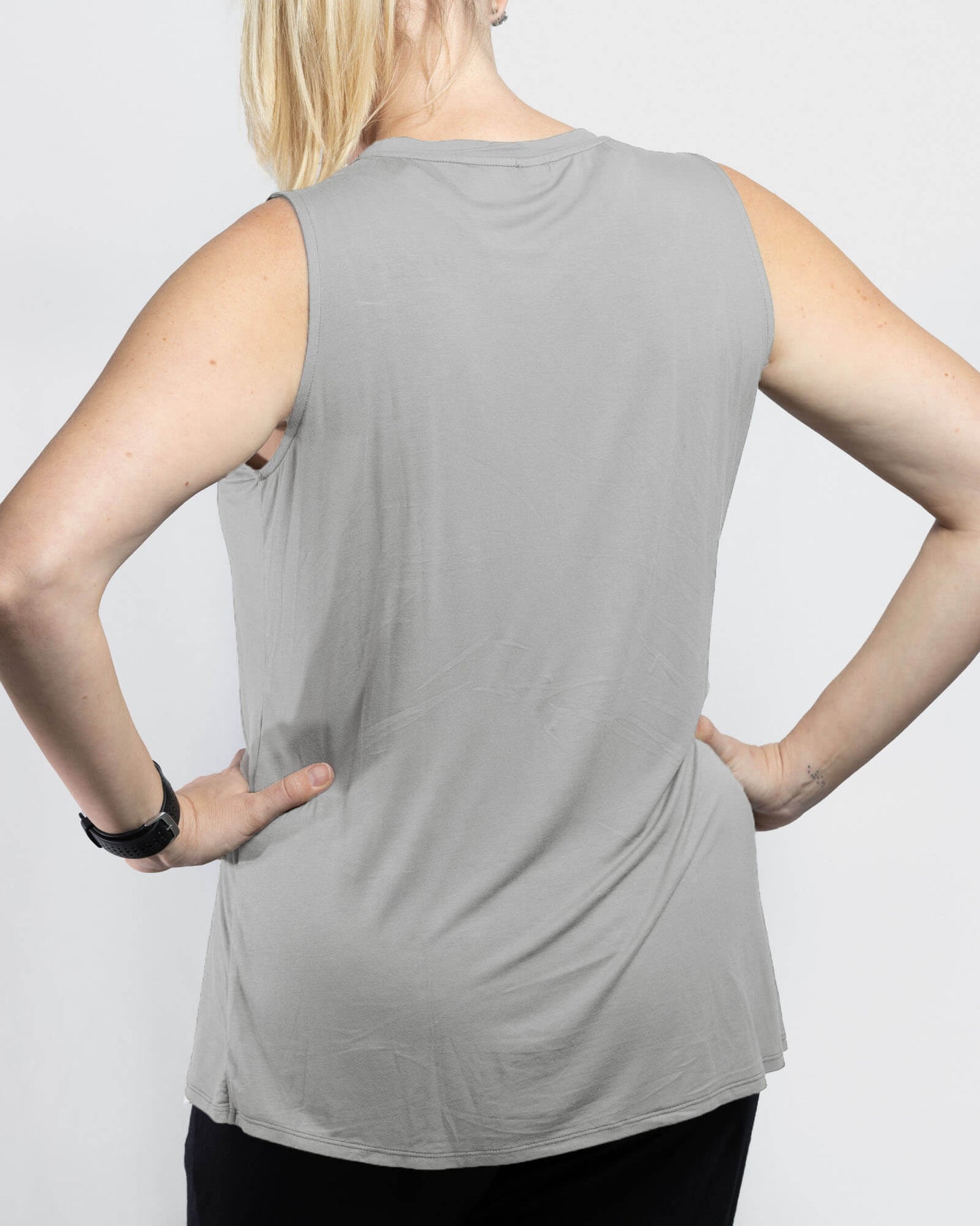 Jessica Cross Over Nursing Tank - Grey Marle