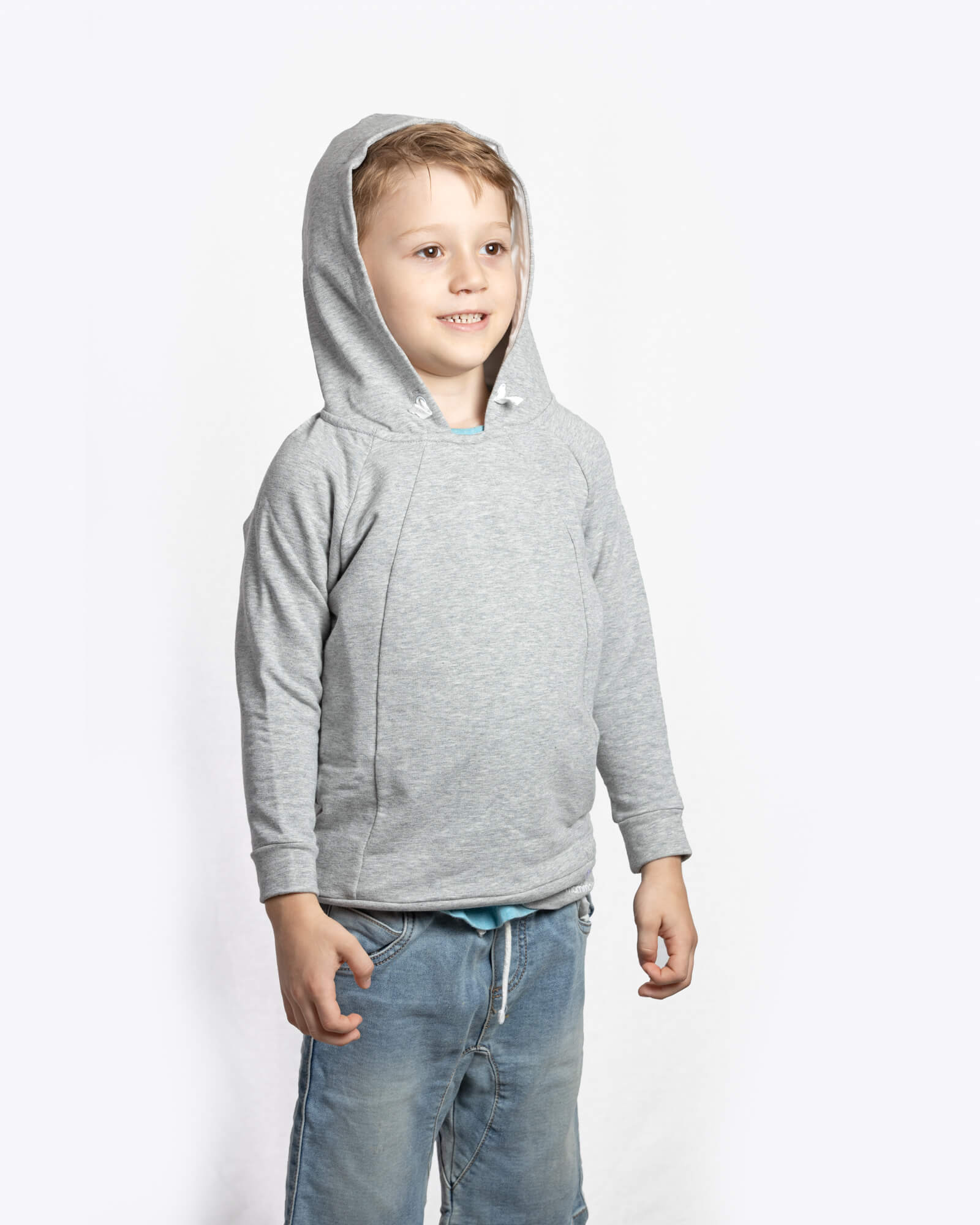 Weeactive Mini Twinning Hoodie Grey Marle - mammojo lactivewear