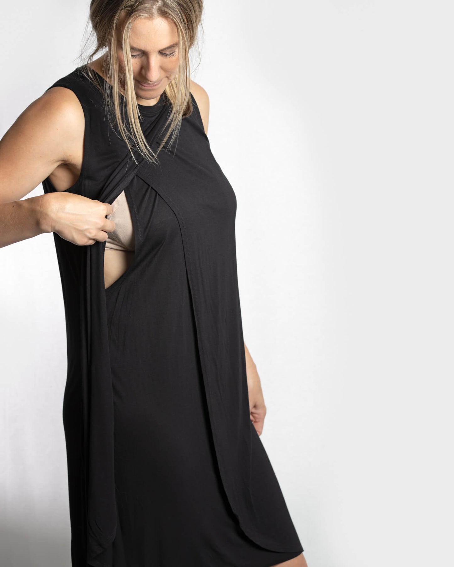 FINAL SALE Jessica Cross Over dress - Black