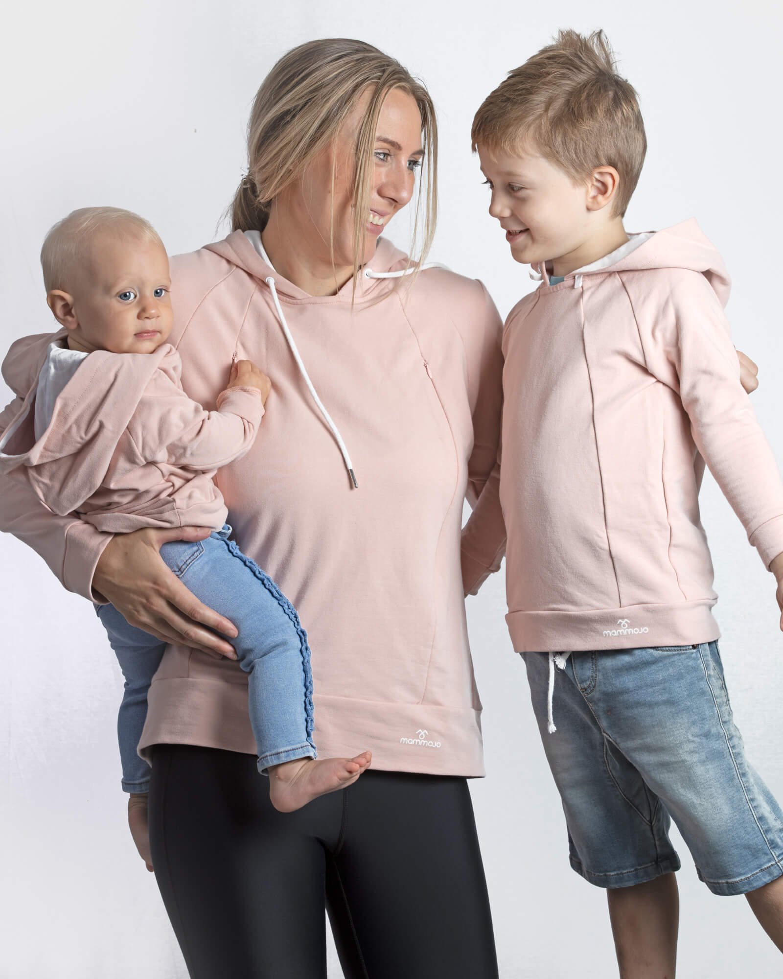 Weeactive Mini Twinning Hoodie Misty Rose - mammojo lactivewear