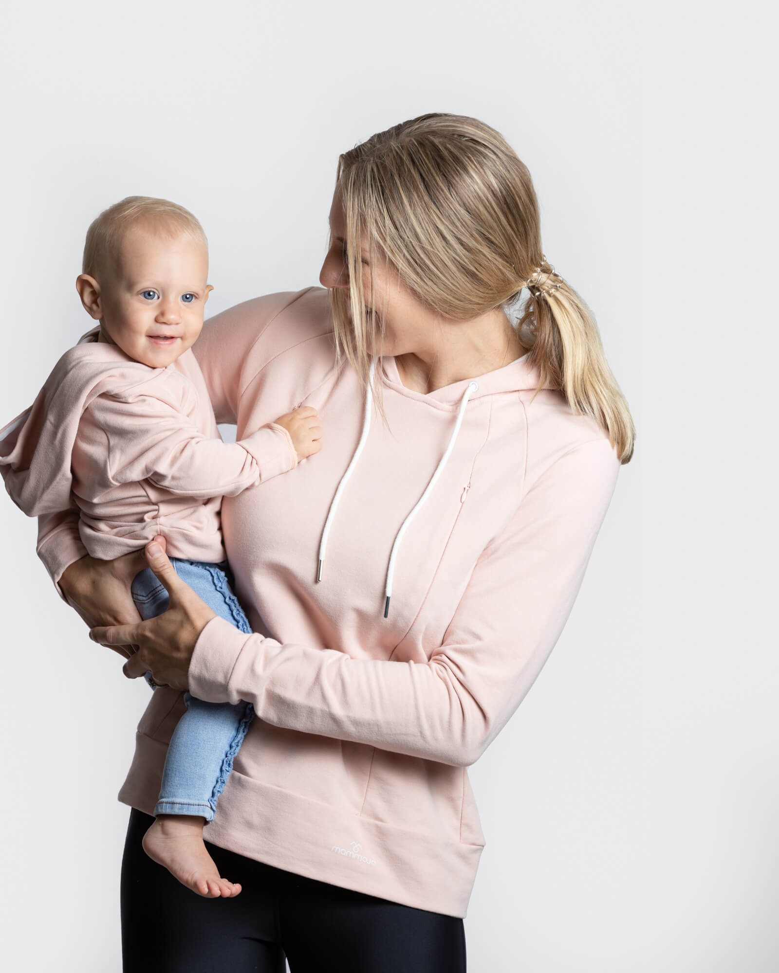 Weeactive Mini Twinning Hoodie Misty Rose - mammojo lactivewear