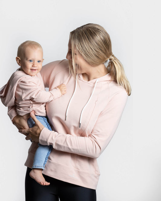 Weeactive Mini Twinning Hoodie Misty Rose - mammojo lactivewear